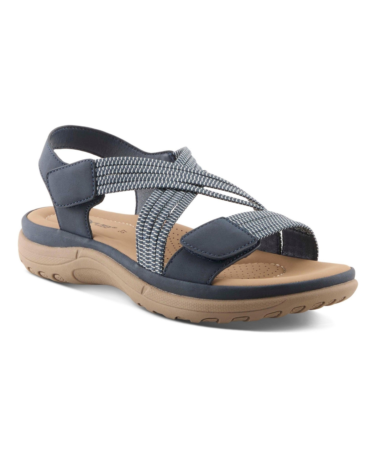 Flexus Women's Crossbeam Sport Sandal with Adjustable Strap - Navy