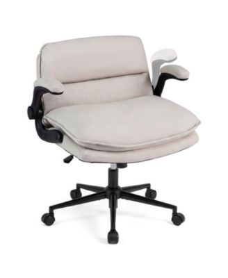 Criss Cross Chair on Wheels with Flip-up Arms and Adjustable Height