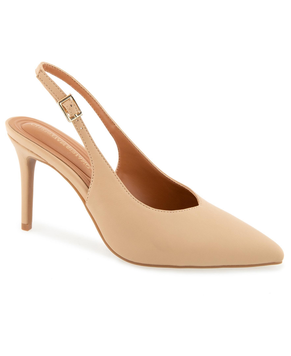 Christian Siriano Women's Barlix High Vamp Sling Back Pump - Tan pu