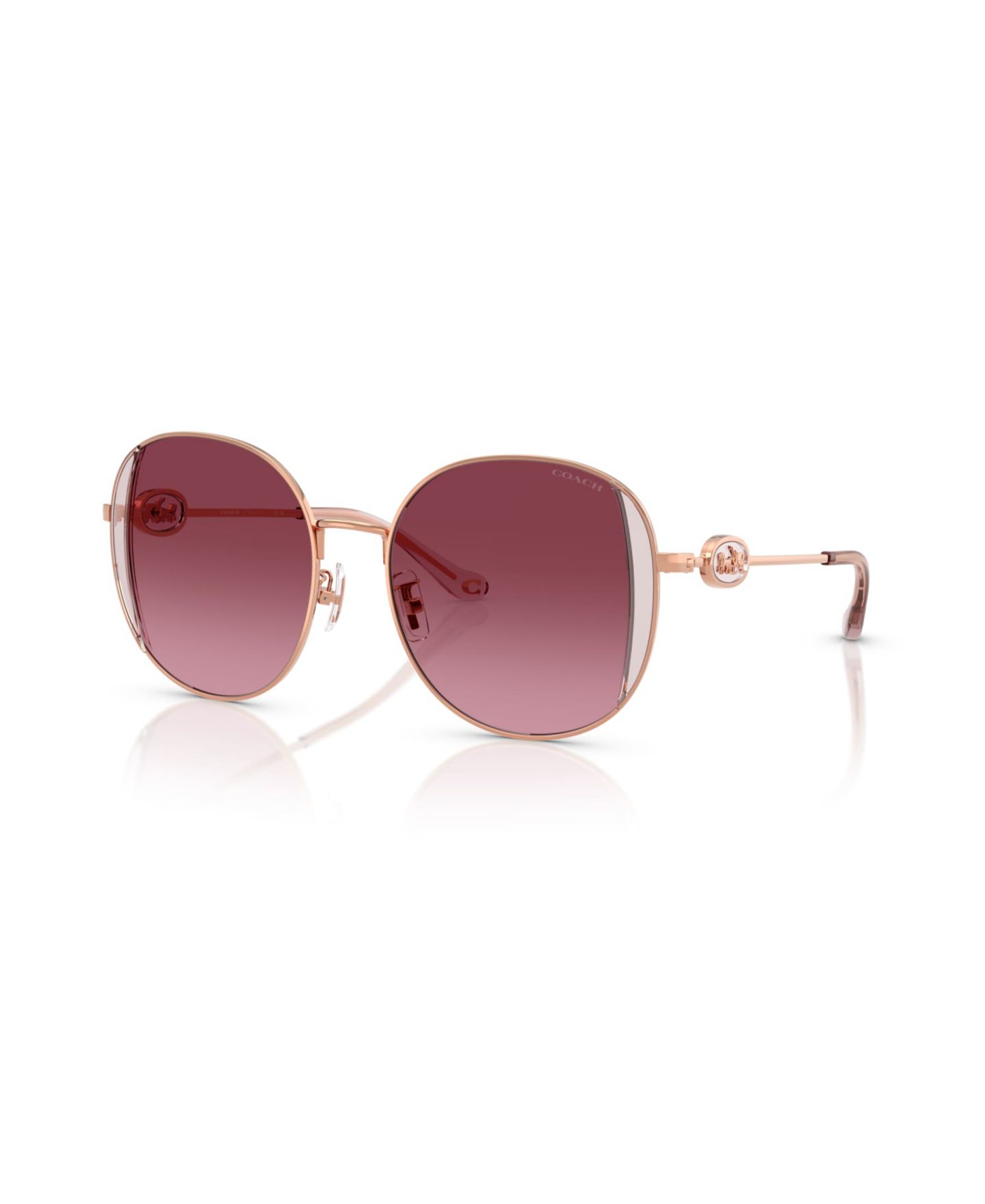 Женские солнцезащитные очки COACH Sunglasses, CAD73 HC7176B, цвет: Розовое золото — фото 1