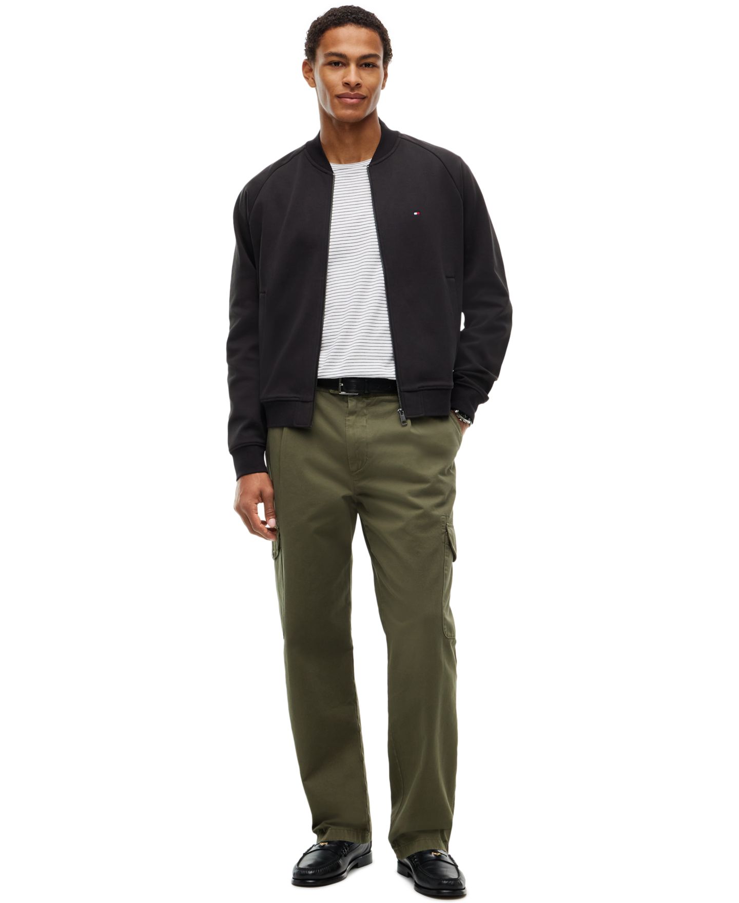 Мужская куртка Tommy Hilfiger Essential Intechno Full-Zip Knit Bomber, цвет: Чёрный — фото 2