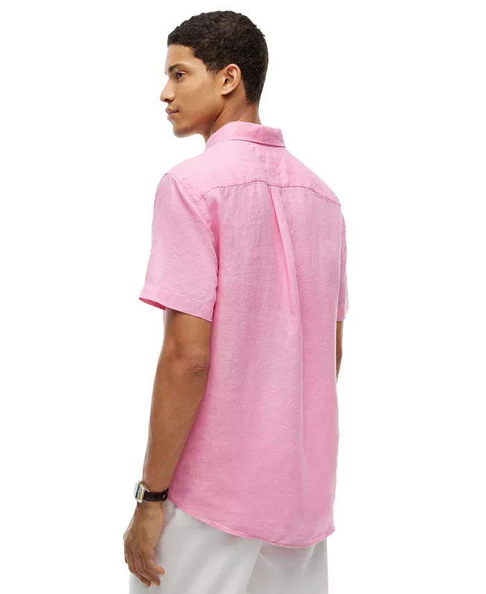 Men's Regular-Fit Linen Short Sleeve Shirt - thumbnail 8