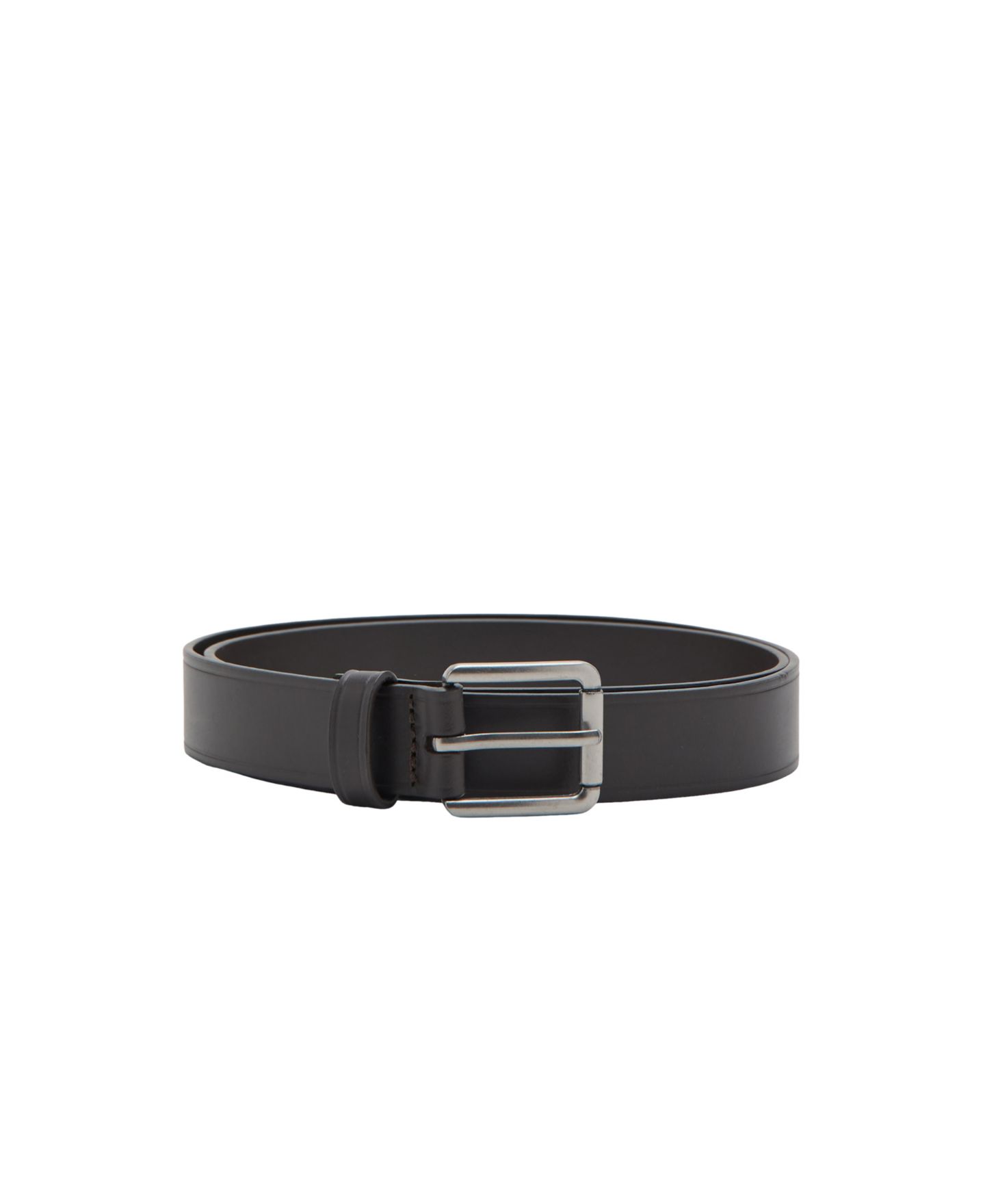 Мужской ремень MANGO Square Buckle Leather Belt, цвет: Коричневый — фото 1