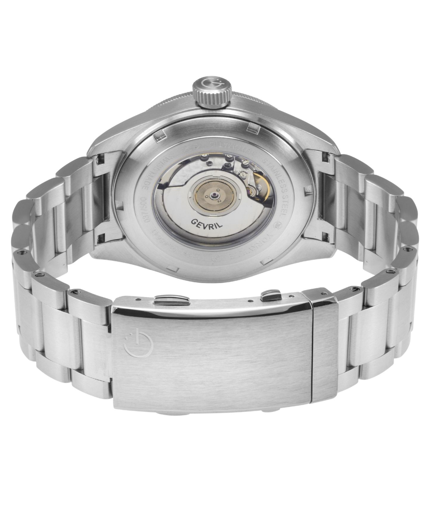 Мужские часы Gevril Swiss Made Yorkville Swiss Automatic Silver Stainless Steel Bracelet Watch — фото 2