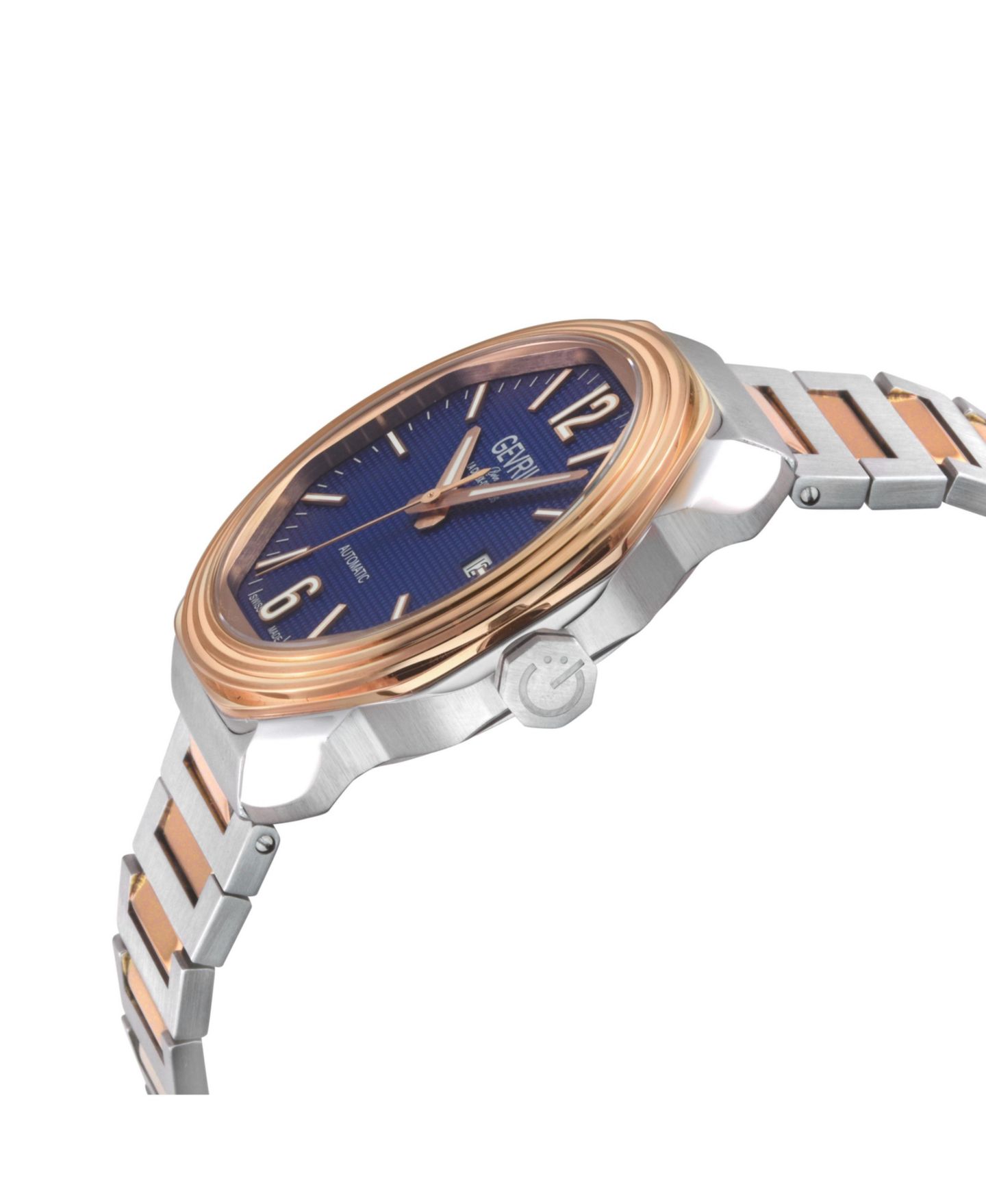 Мужские часы Gevril Swiss Made Roosevelt Swiss Automatic Two tone Stainless Steel Bracelet Watch — фото 2