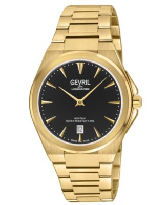 Men's Swiss Made Montauk Swiss Quartz IP Stainless Steel Bracelet Watch