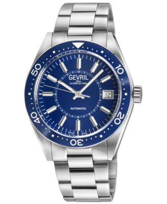 Men's Swiss Made Belmont Swiss Automatic Silver Stainless Steel Bracelet Watch