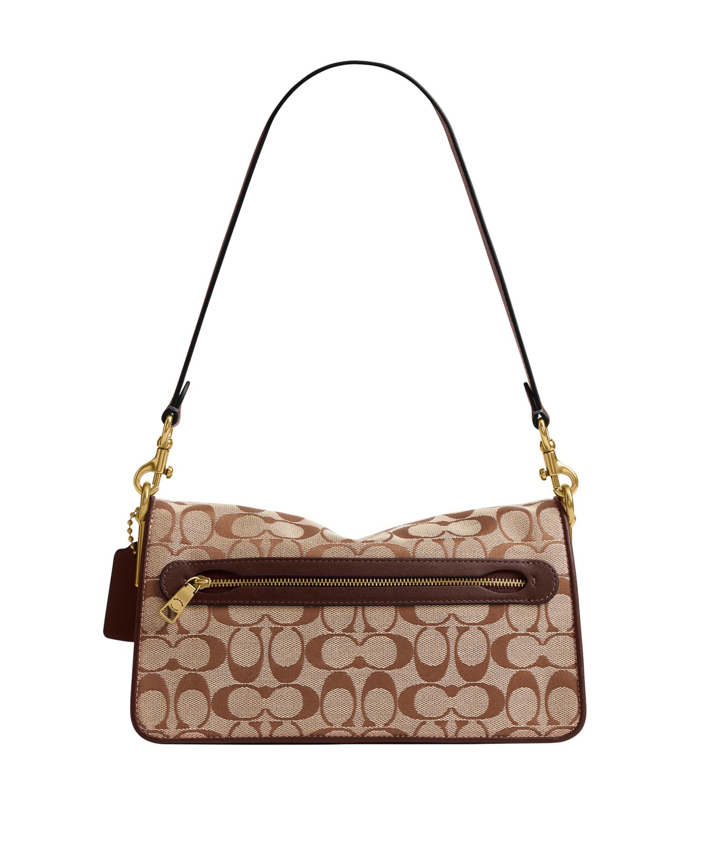 Женская сумка COACH Tabby Medium Soft Signature Jacquard Shoulder 26, цвет: Латунный / Хаки кленовый — фото 3