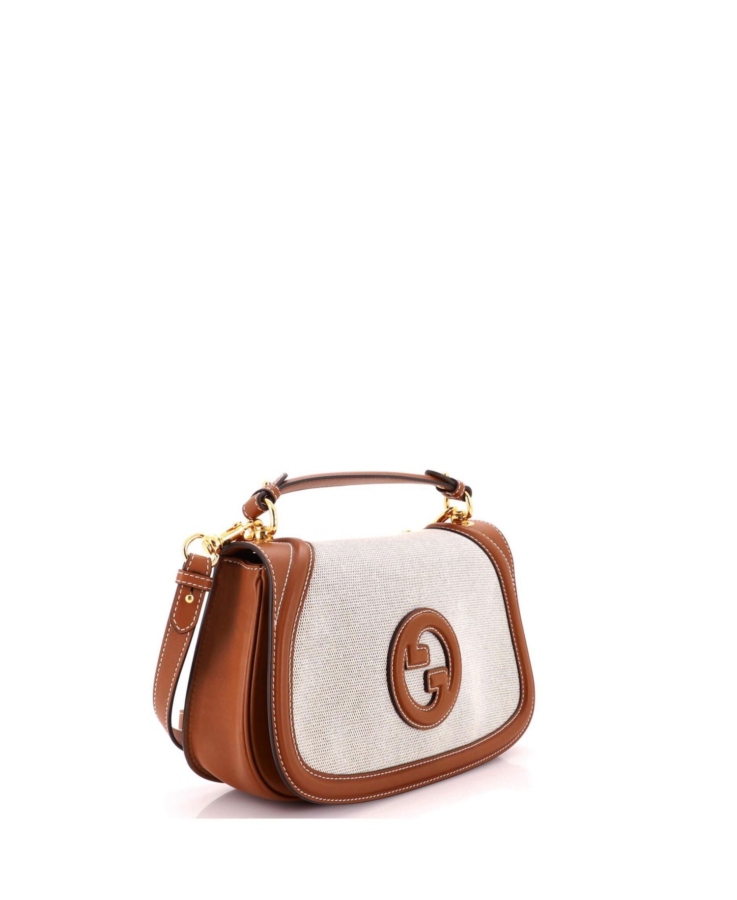 Medium Blondie NM Top Handle Bag Canvas with Leather