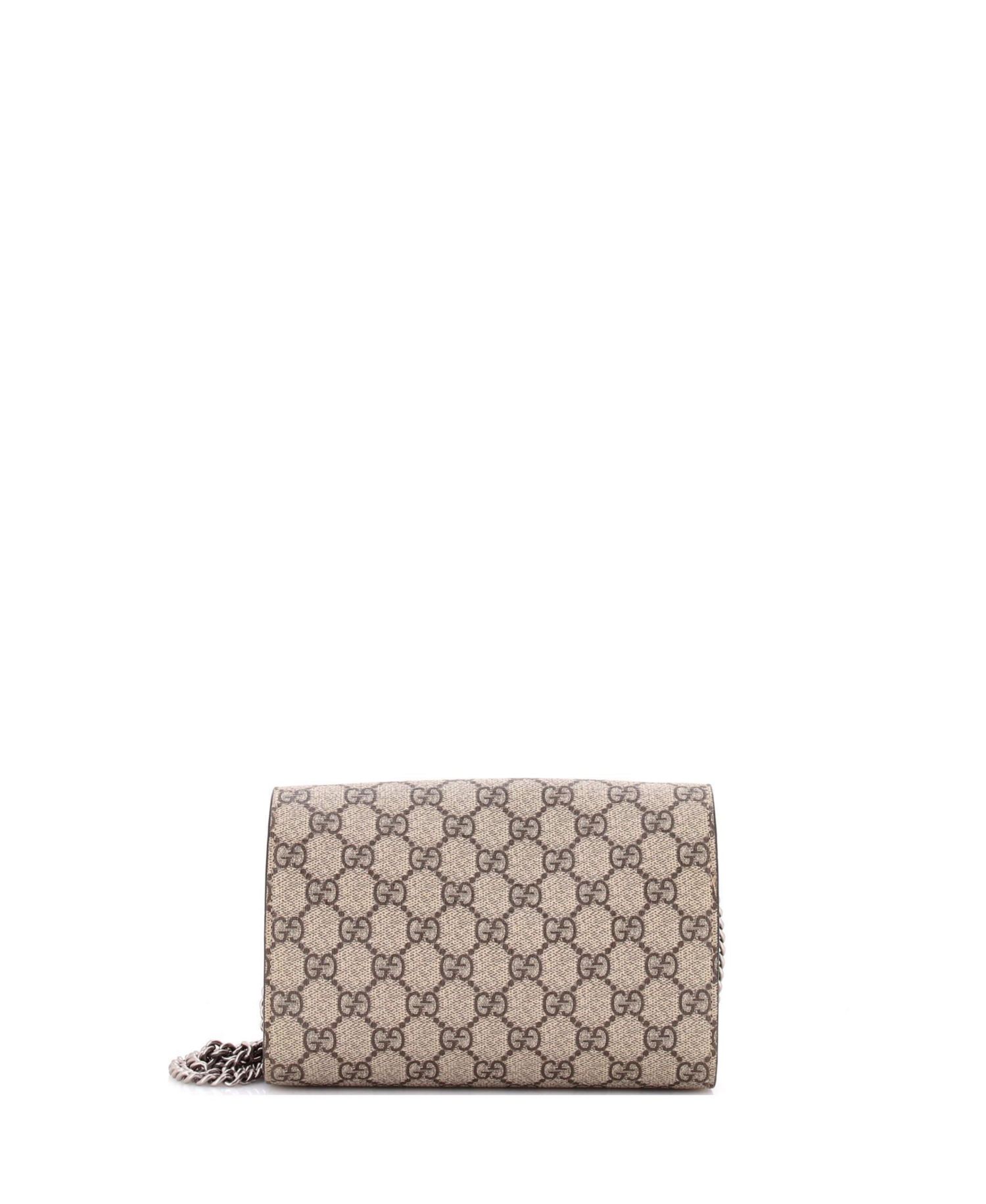 Small Dionysus Chain Wallet GG Coated Canvas