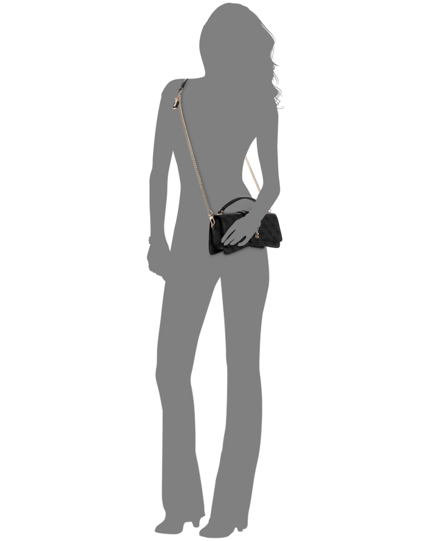 Yvonne Logo Small Top Handle Flap Crossbody Handbag