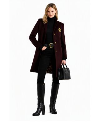 Women's Single-Breasted Peacoat