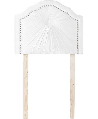 Plush Pleated Double Bevel College Dorm Headboard with Legs