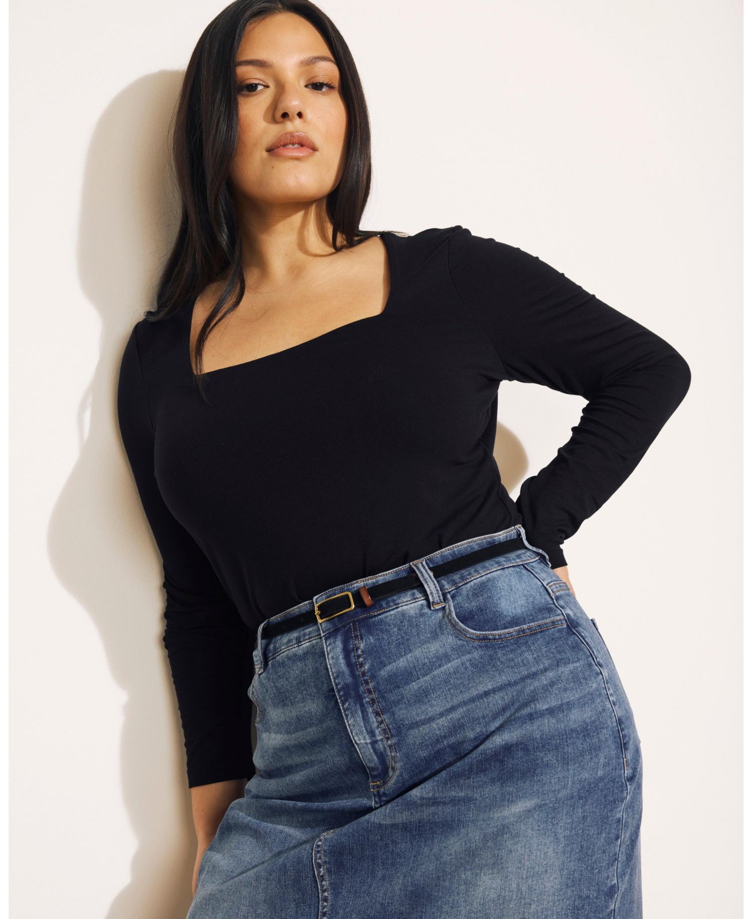 Plus Size Agatha Liquid Jersey Top