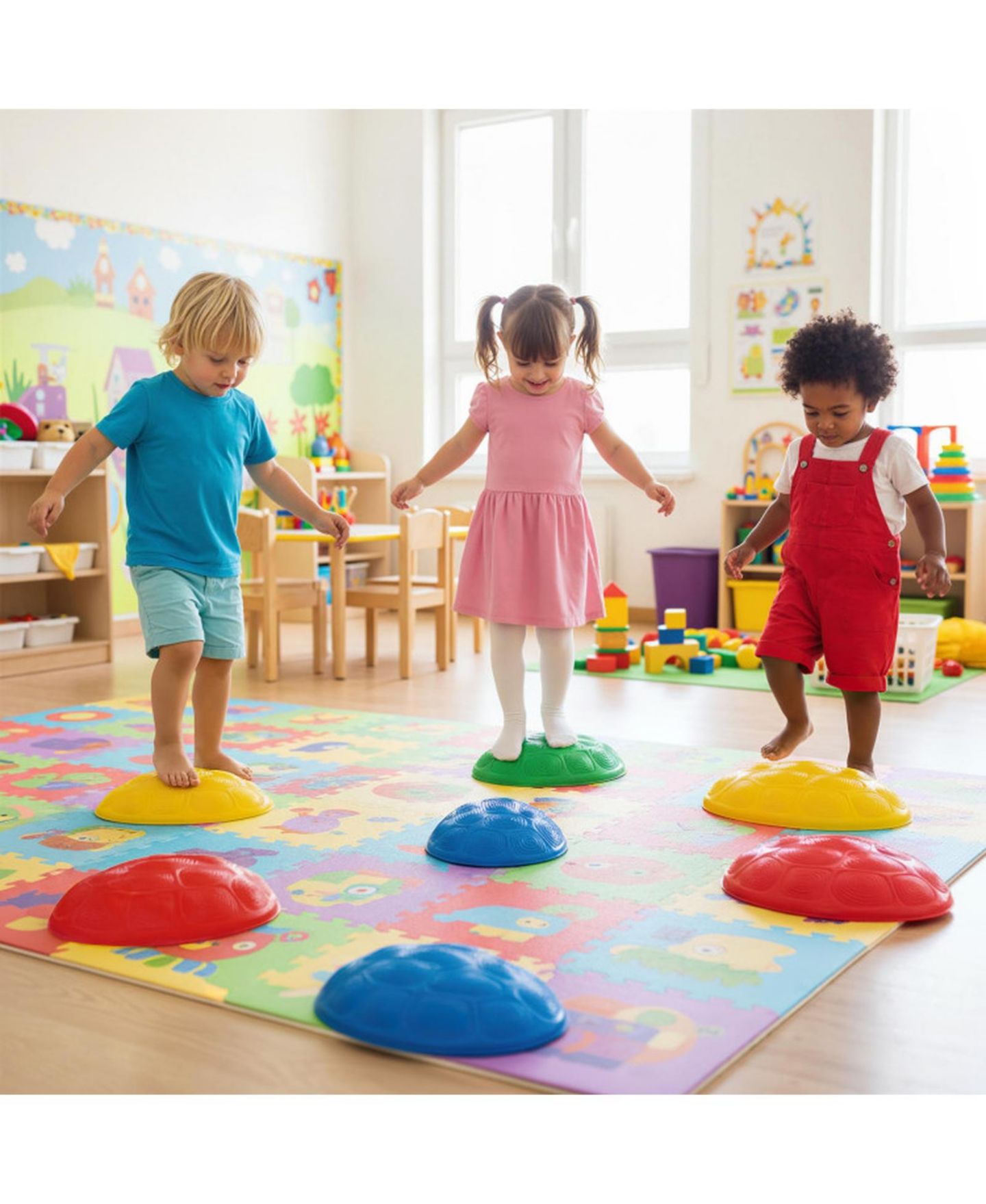 Детские игрушки SUGIFT 8-Piece Non-Slip Sensory Kids Stepping Stones, Ages 3+, цвет: Open Miscellaneous — фото 2