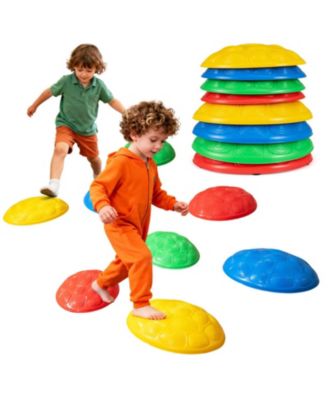 8-Piece Non-Slip Sensory Kids Stepping Stones, Ages 3+