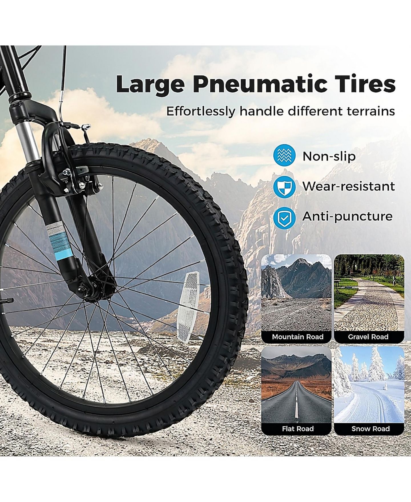 Детская игрушка SUGIFT 20" Kids' Mountain Bike with 6-Speed and Front Suspension Fork, Ages 8+, цвет: Чёрный — фото 6