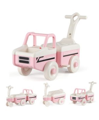4-in-1 Ride On Push Car With Music and Storage, Ages 1.5-5