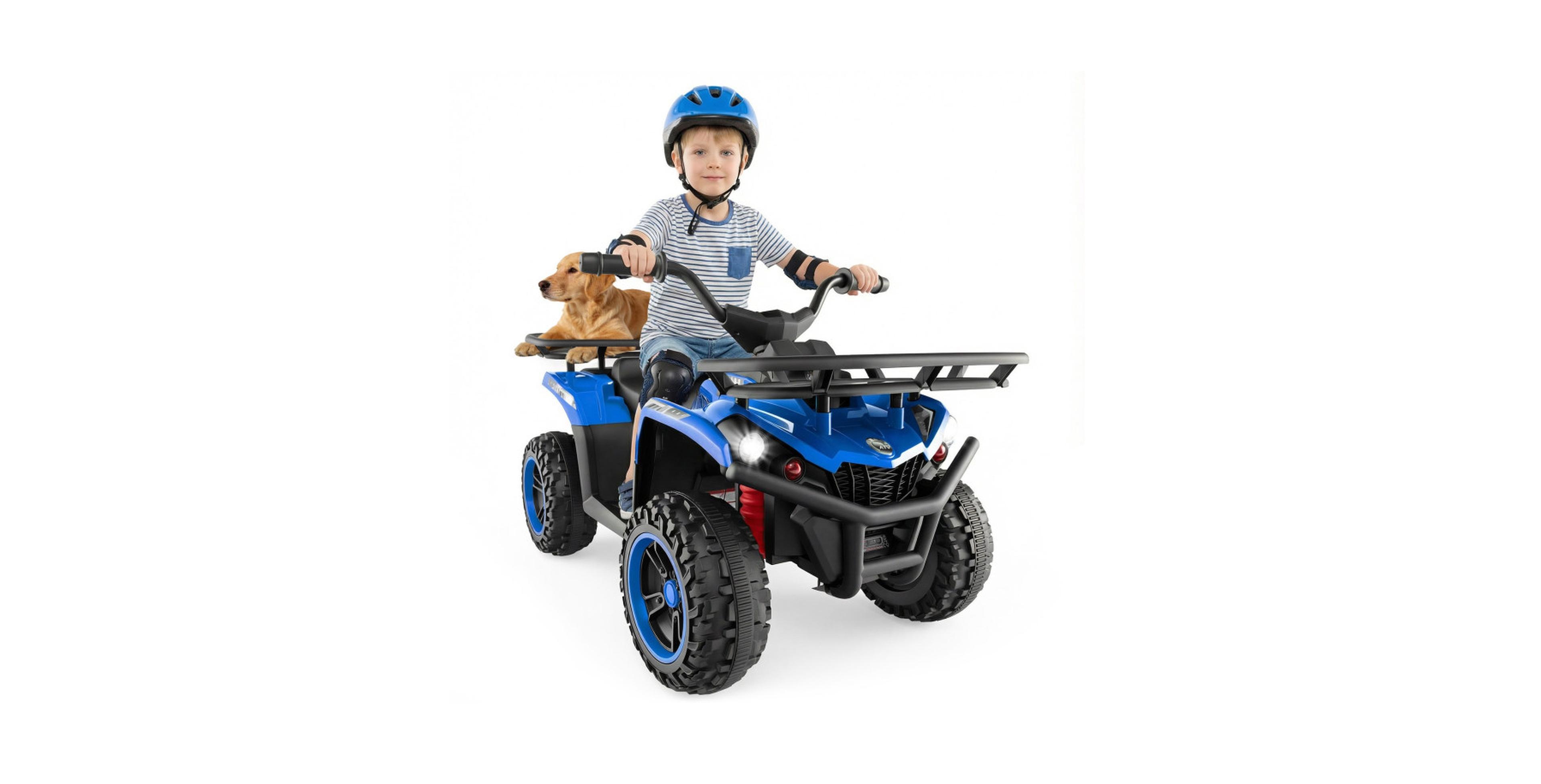 Sugift 24V Electric Ride-On Quad with Led Headlights, Ages 3-8