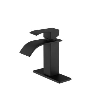 Single Handle Waterfall Spout Bathroom Faucet for Vanity Sink