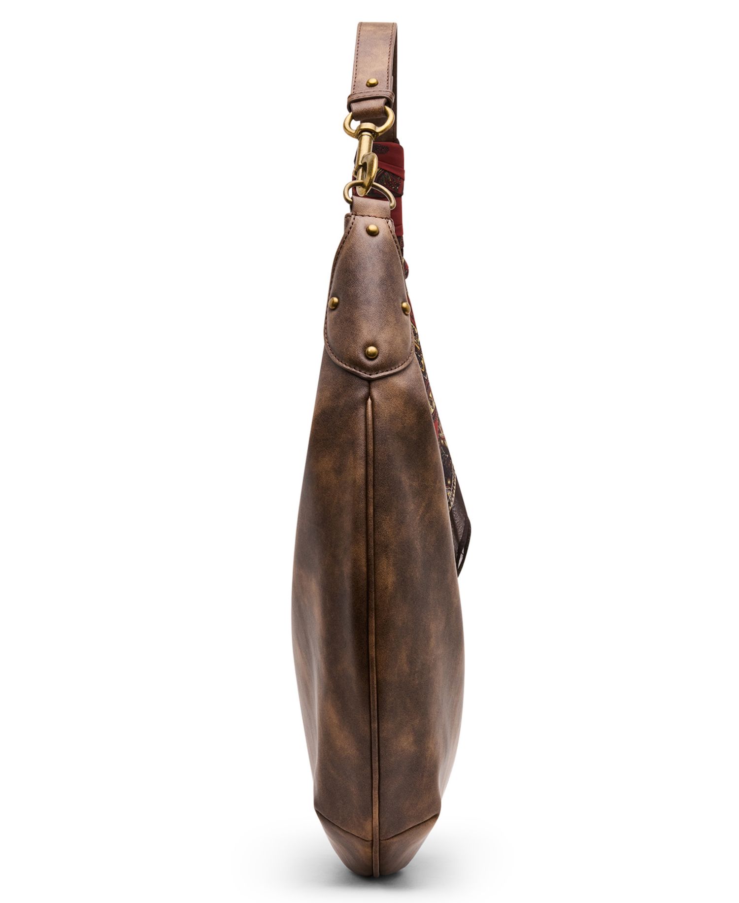 Olga-P Polyurethane Small Hobo Handbag