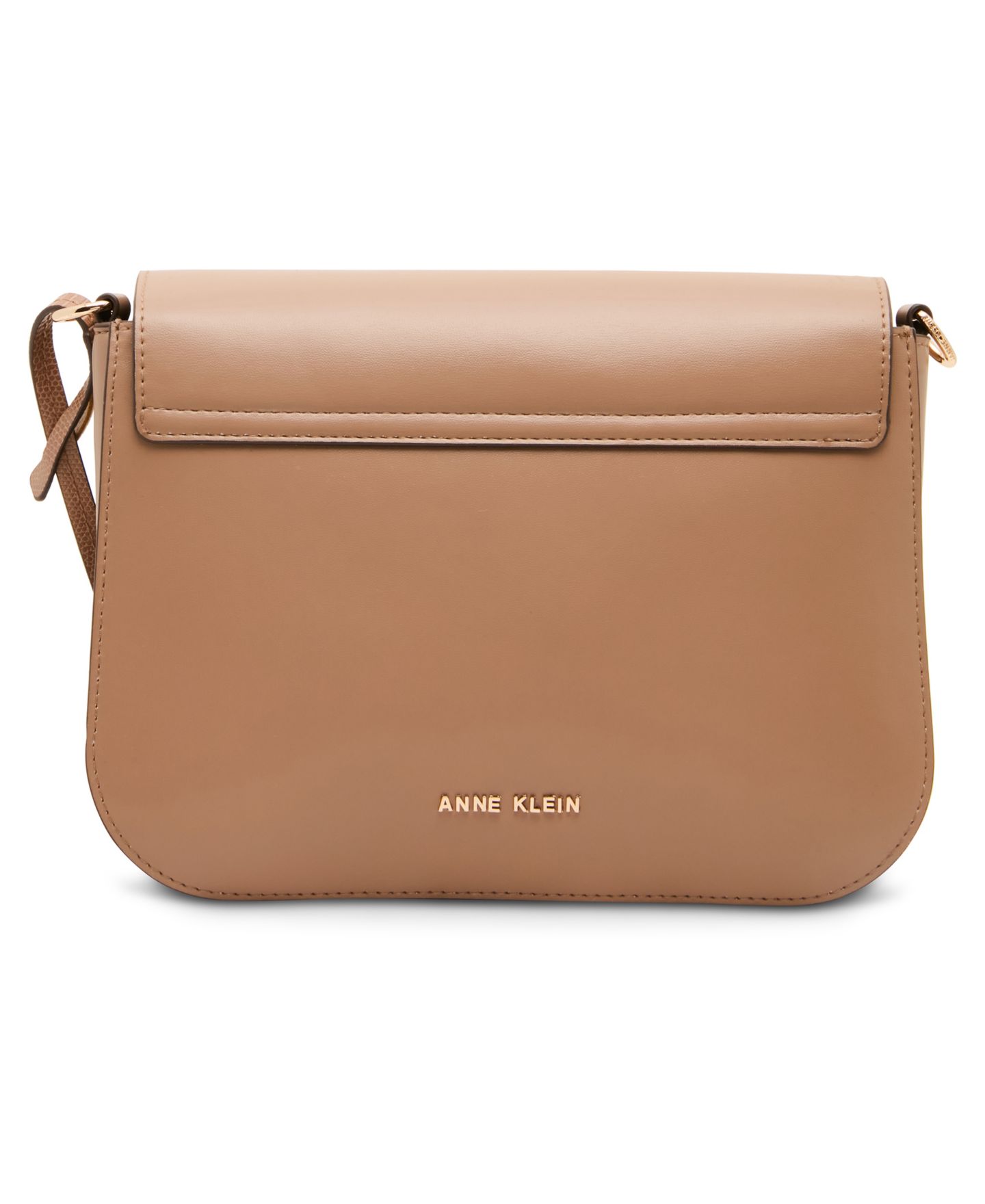 Женская сумка Anne Klein Buckle Convertible Medium Satchel Handbag, цвет: Коричневый — фото 2