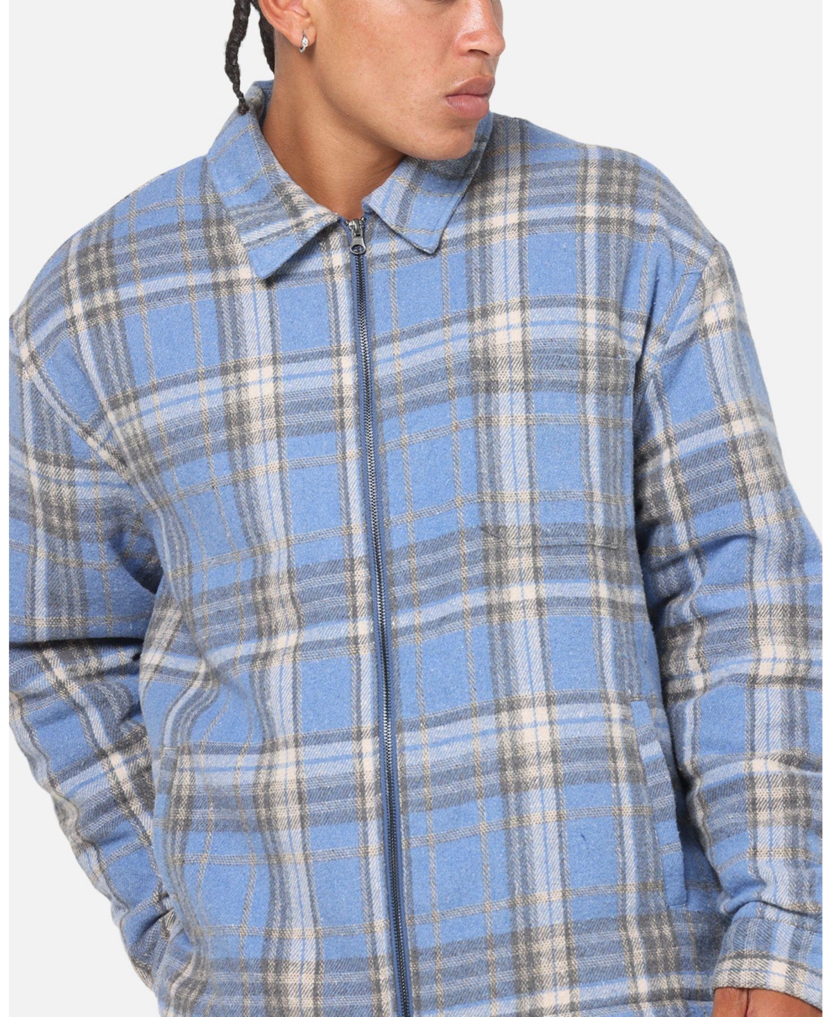 Saint Morta Men's Plaid Zip Jacket