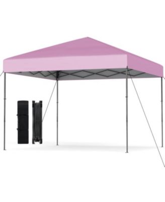 10 X 10 Feet Pop up Canopy Tent With Portable Carrying Bag And 8 Stakes
