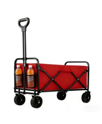 680LBS Heavy Duty Folding Wagon Cart, All-Terrain Large Capacity, Camping Grocery Beach Sports Garden Home