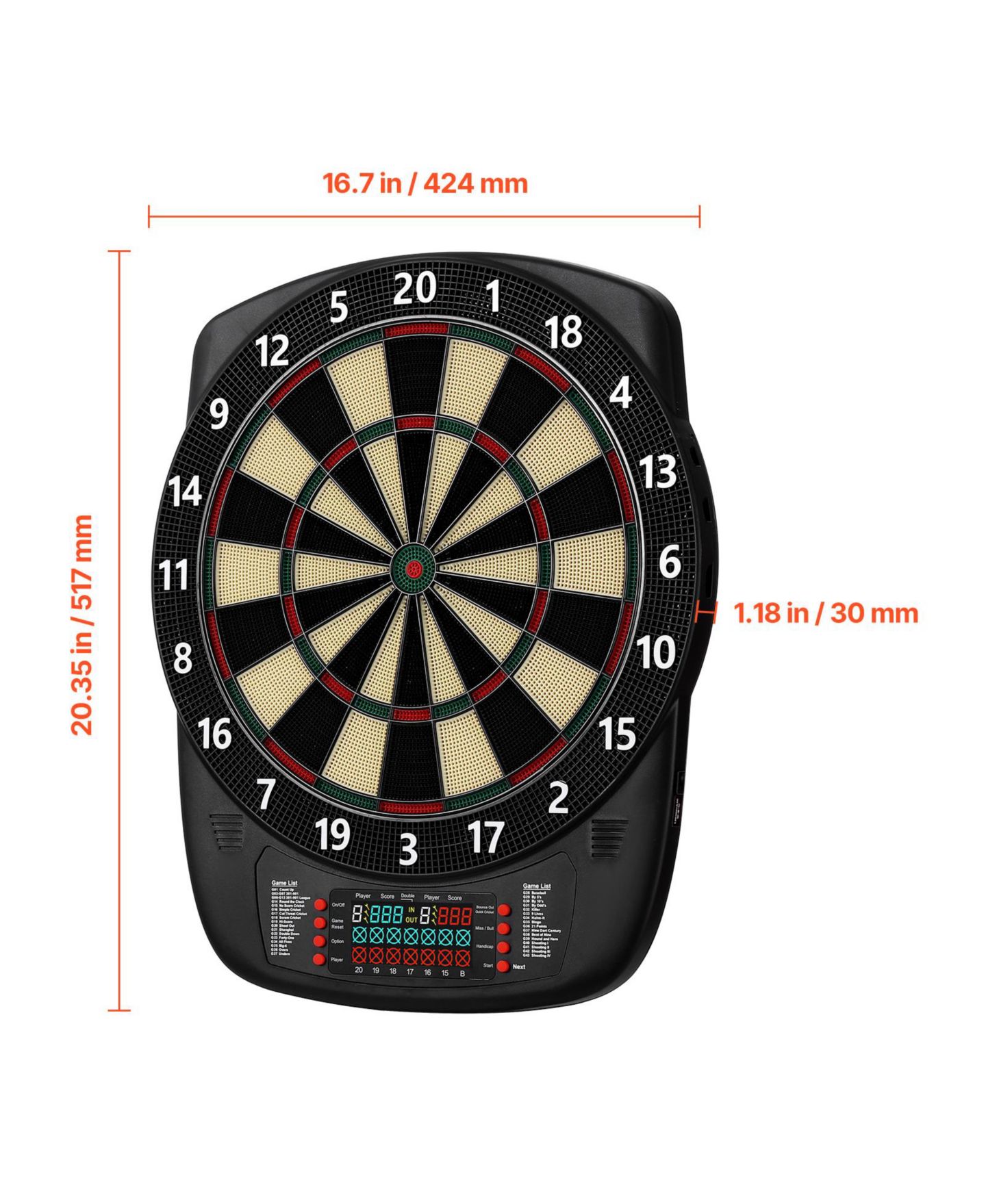 Детская игрушка HONGGE Electronic Dart Board with 43 Games, Ages 3+, цвет: Чёрный — фото 11