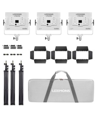 Litemons LP600Bi 60W Bi-Color LED 3-Light Panel Kit