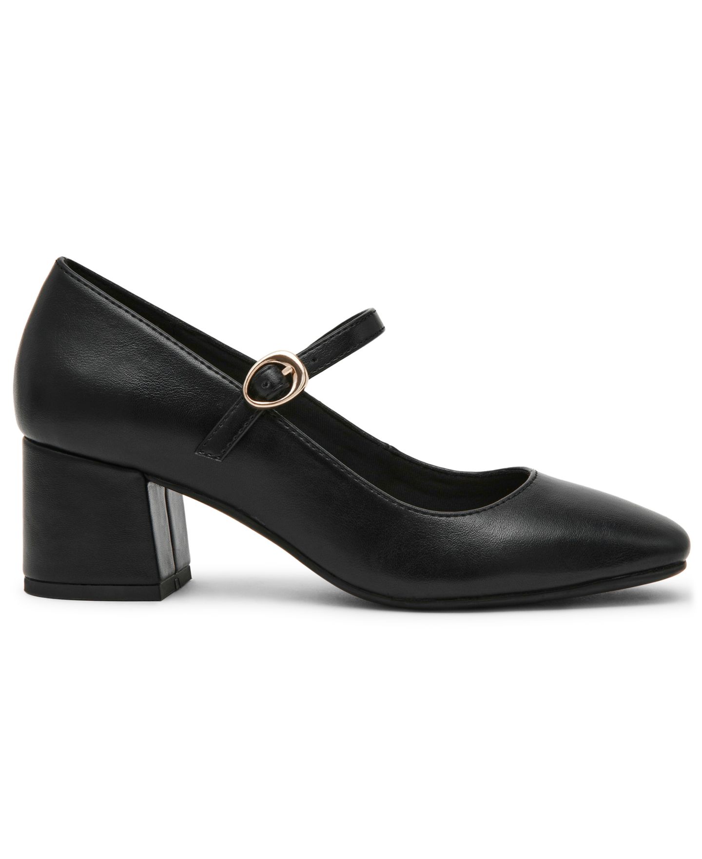 Женские туфли Anne Klein Remie Mary Jane Block Heel, цвет: Чёрный гладкий — фото 2