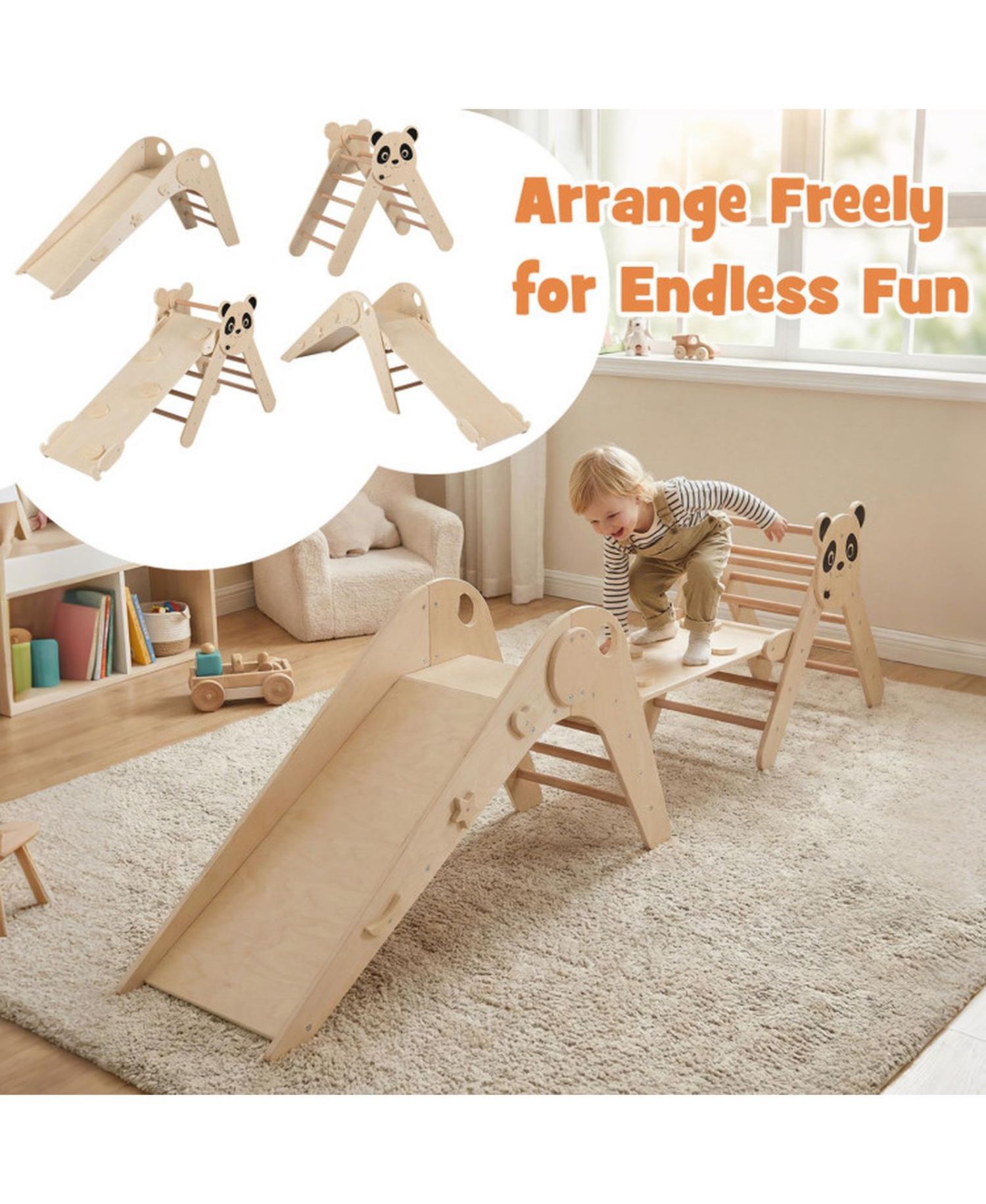 Montessori Foldable Climbing Triangle Set, 3-Piece