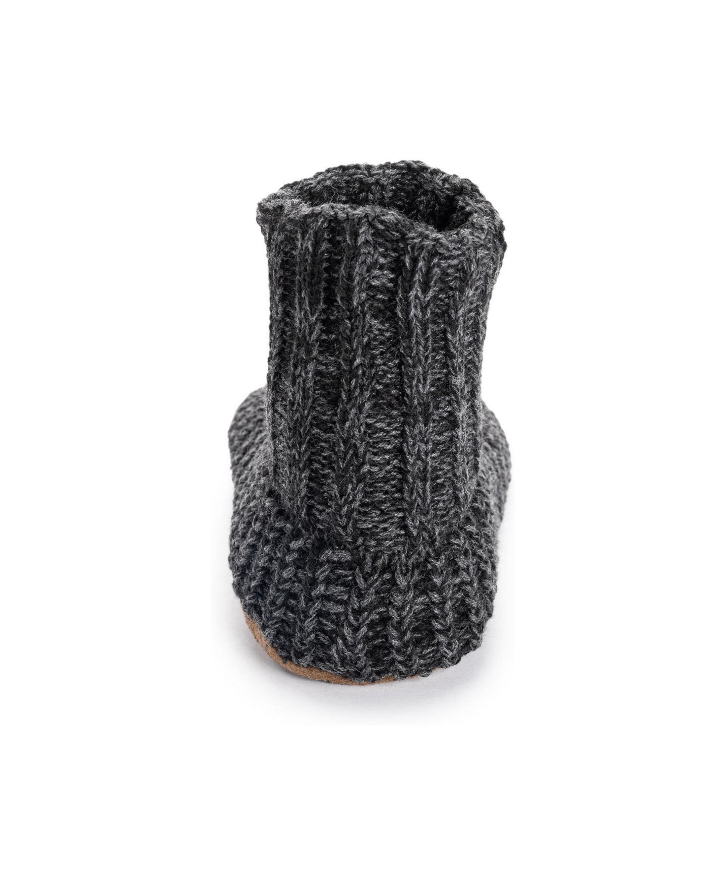 Мужские тапочки MUK LUKS Cabled Boot Acrylic Slippers, цвет: Эбеновый / Серый — фото 3