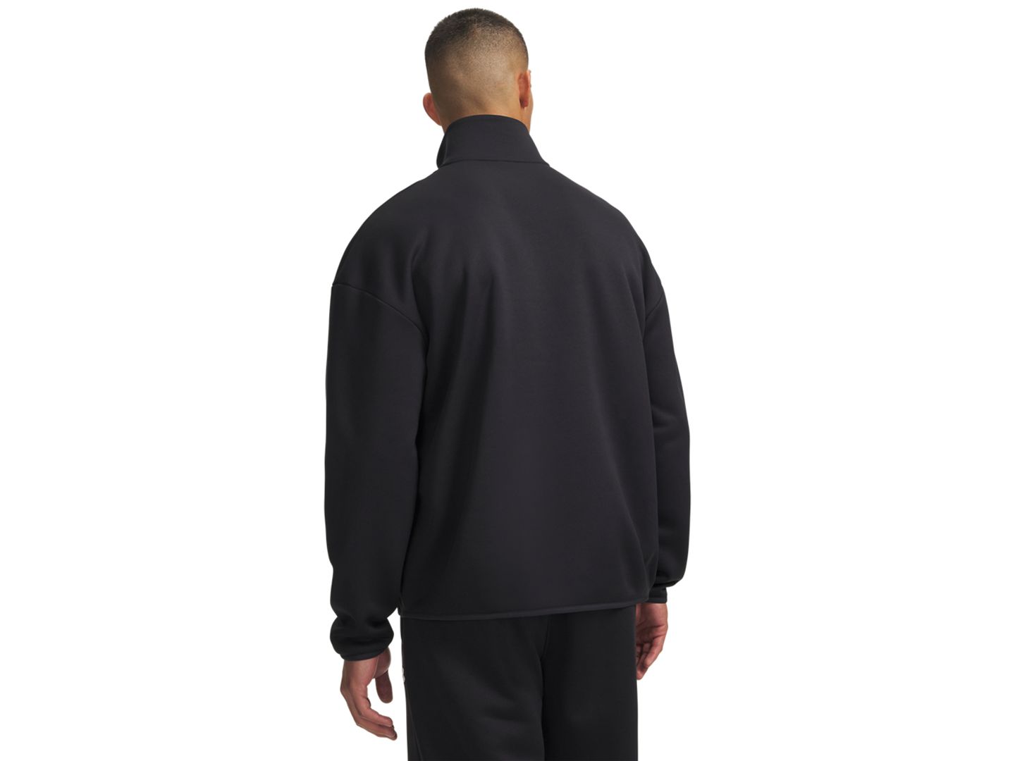 Мужская толстовка Under Armour Armour Fleece, цвет: Чёрный / Белый — фото 3
