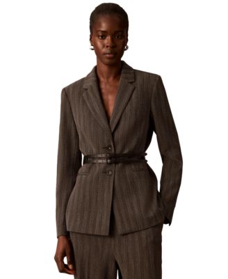 Women's Notch Collar Long-Sleeve Blazer