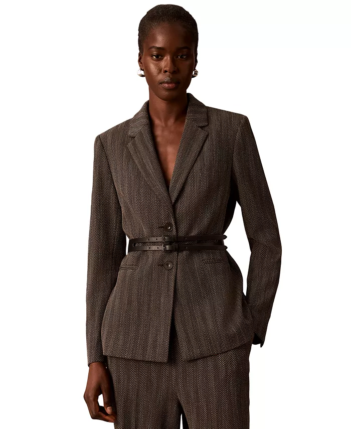 Women's Notch Collar Long-Sleeve Blazer