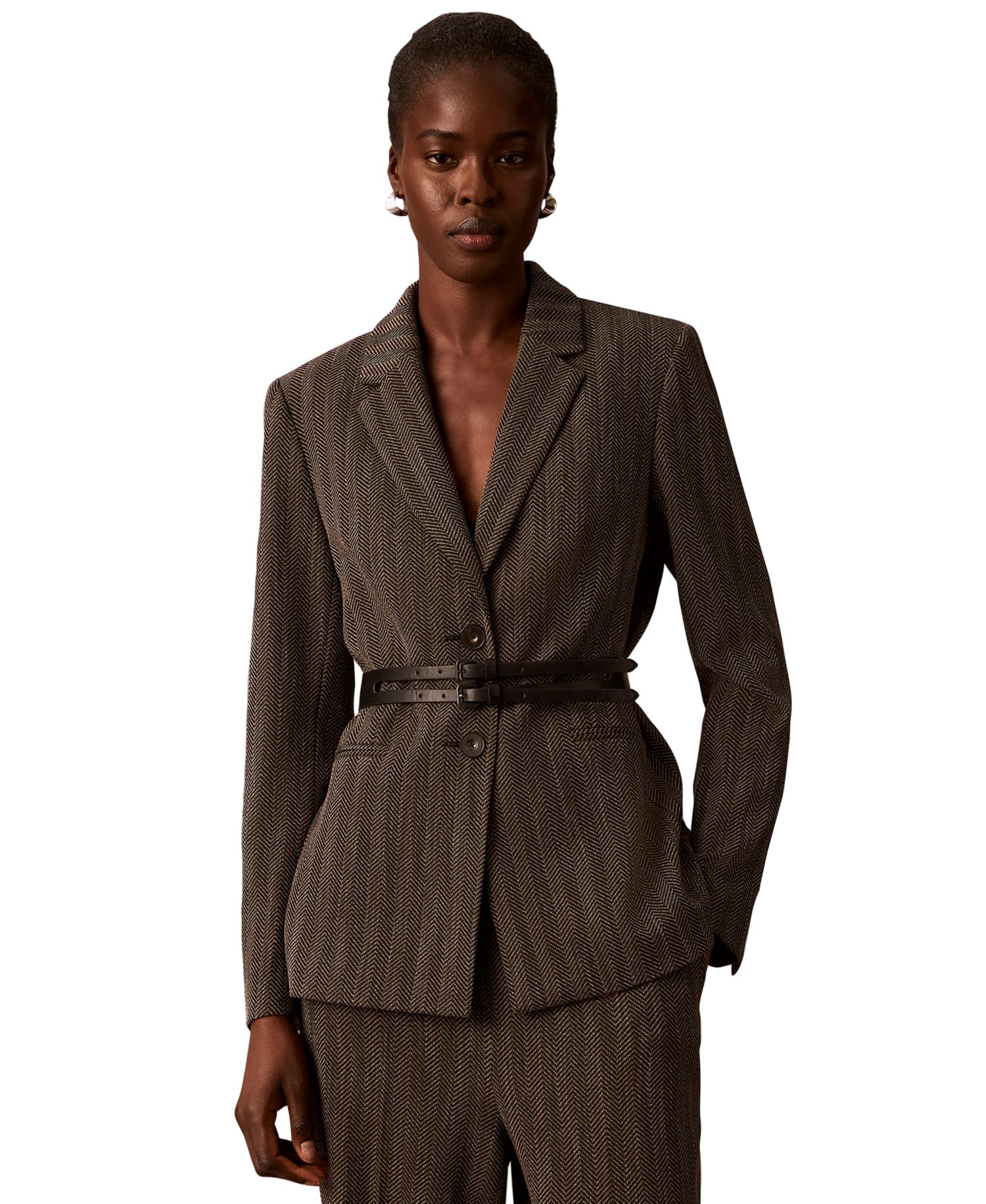 Women's Notch Collar Long-Sleeve Blazer
