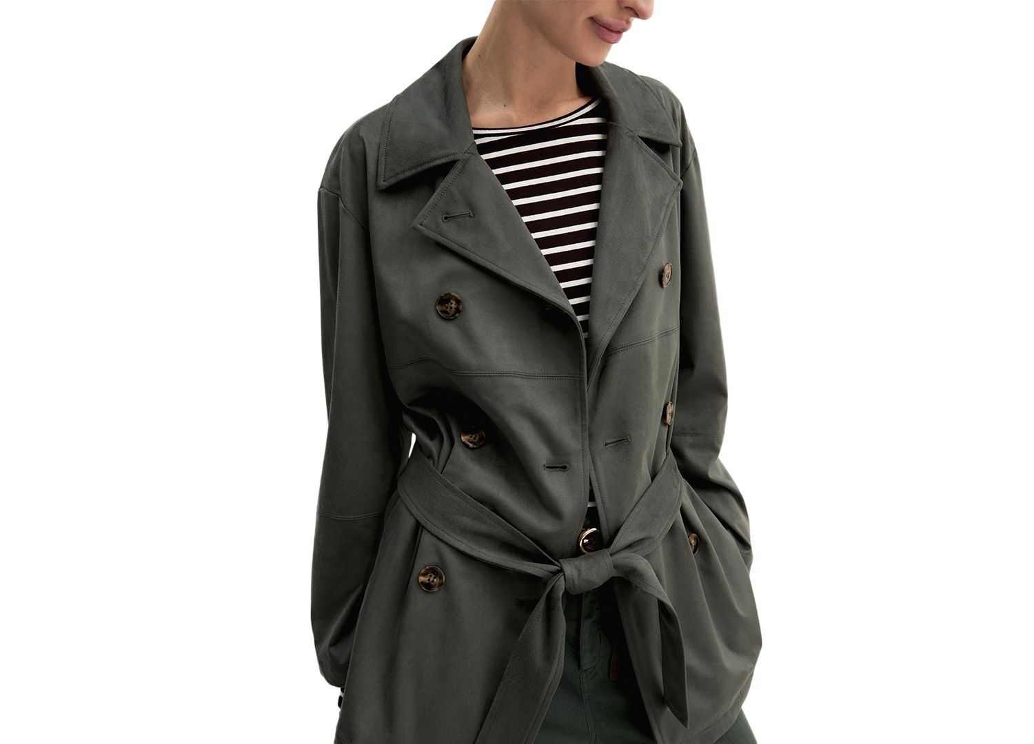 Women's Double-Breasted Belted Jacket