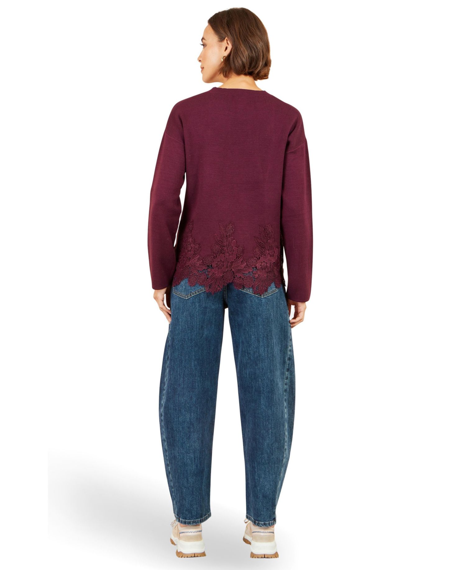 Women's Relaxed Lace Sweater