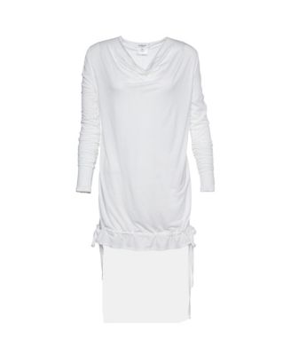 Women's Ruched-Sleeve Cowl-Neck Long-Sleeve Tunic