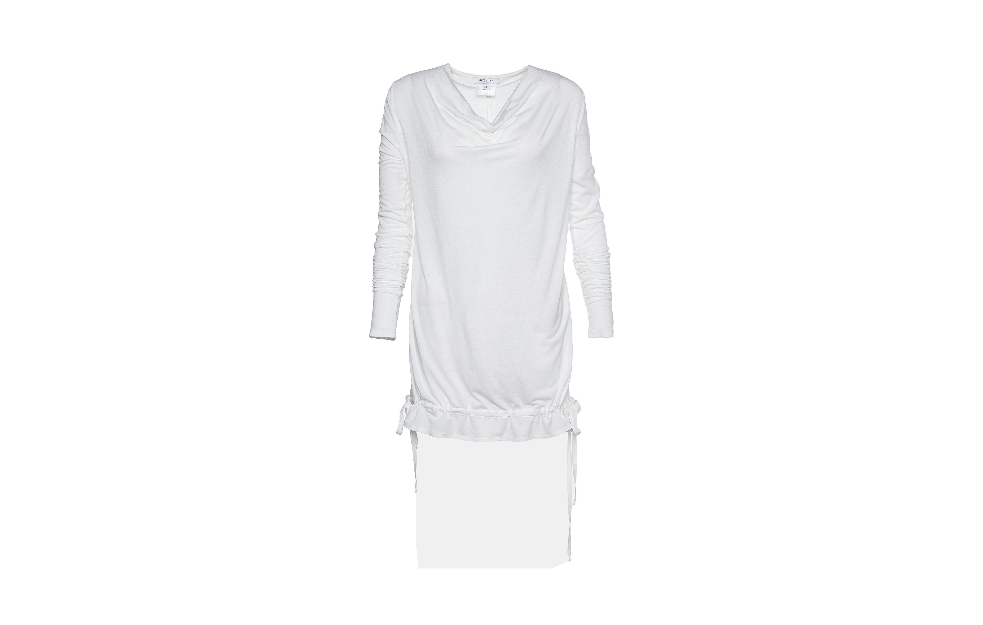 Pre-Owned Givenchy Women's Ruched-Sleeve Cowl-Neck Long-Sleeve Tunic