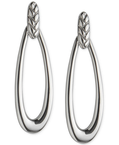 Nambé Braid Loop Earrings in Sterling Silver, Only at Macy's