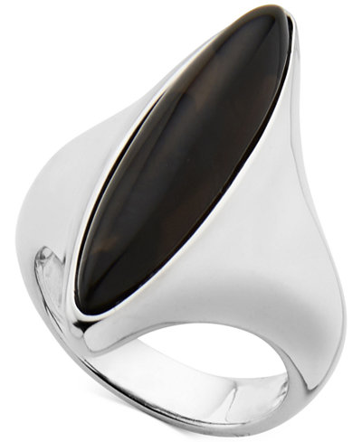 Nambé Smoky Quartz (18 x 11 x 5mm) Marquise Ring in Sterling Silver, Only at Macy's