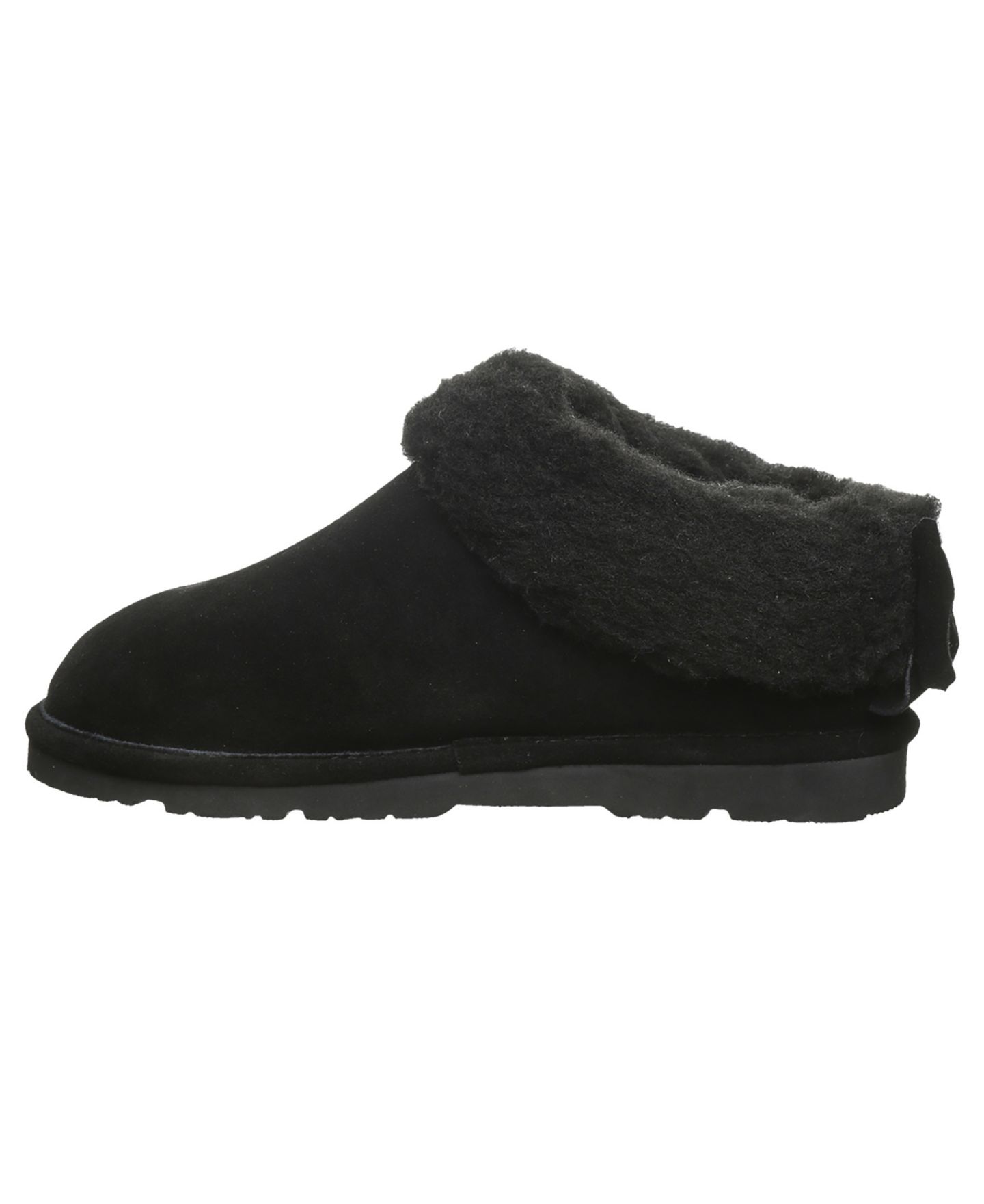 Женские тапочки BEARPAW Delanie Suede Slip-On Slippers, цвет: Чёрный — фото 6