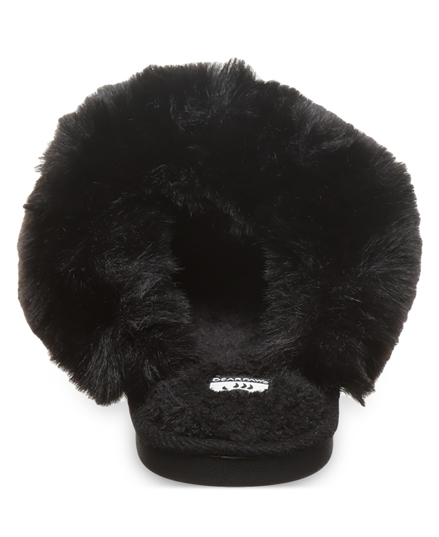 Женские тапочки BEARPAW Silkie Faux Fur Plush Slip-On Slippers, цвет: Чёрный — фото 3