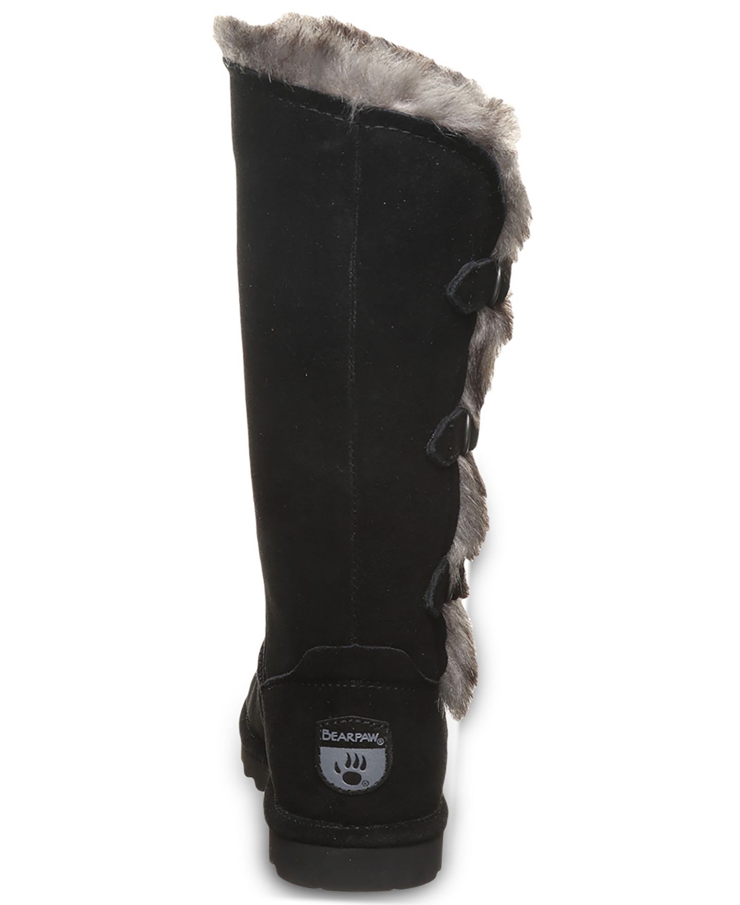 Женские ботинки BEARPAW Emery II Faux Fur Mid Calf, цвет: Чёрный — фото 3