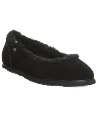 Women's Delphi Faux Fur Trim Ballet Flats