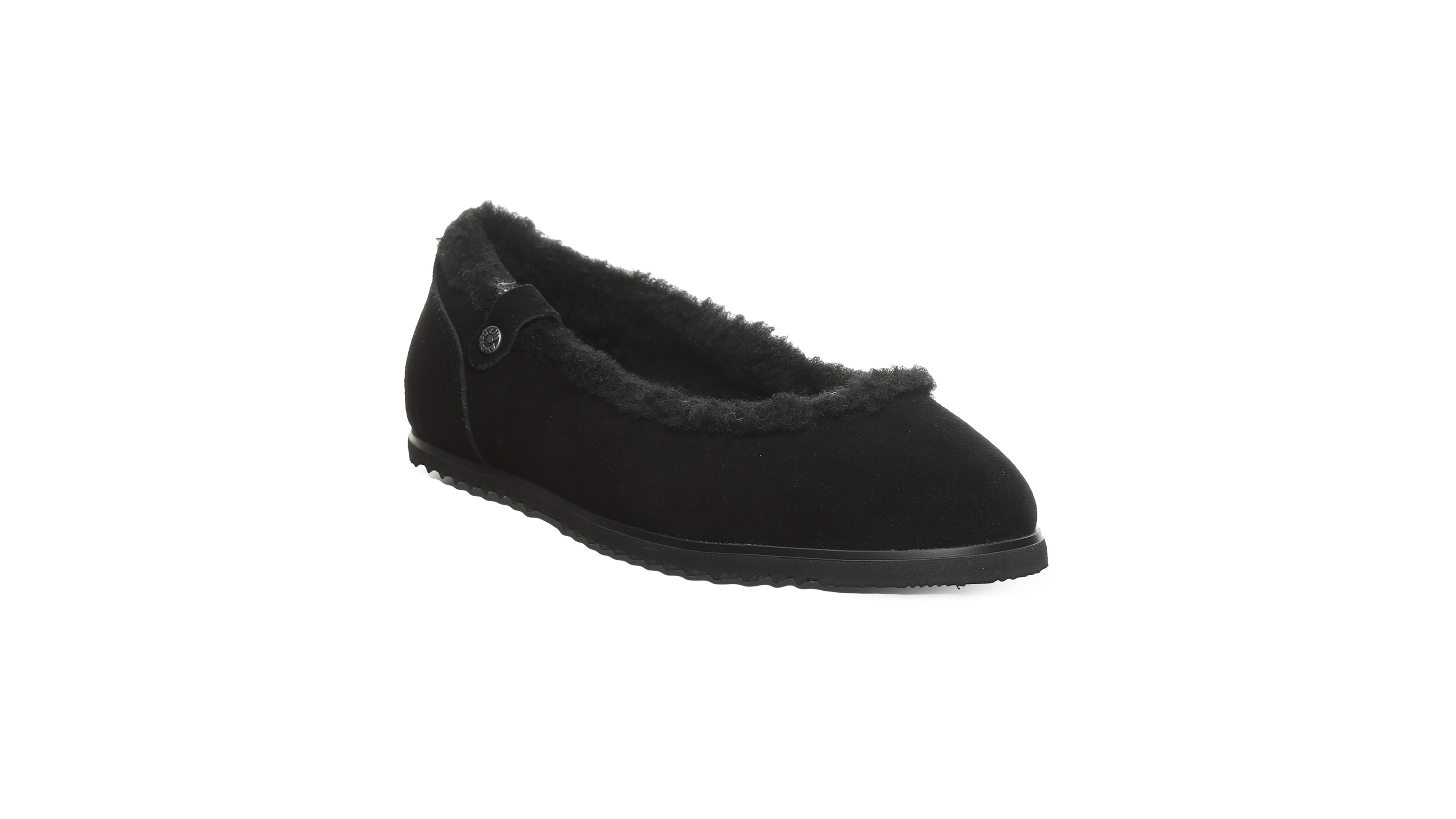 Bearpaw Women's Delphi Faux Fur Trim Ballet Flats