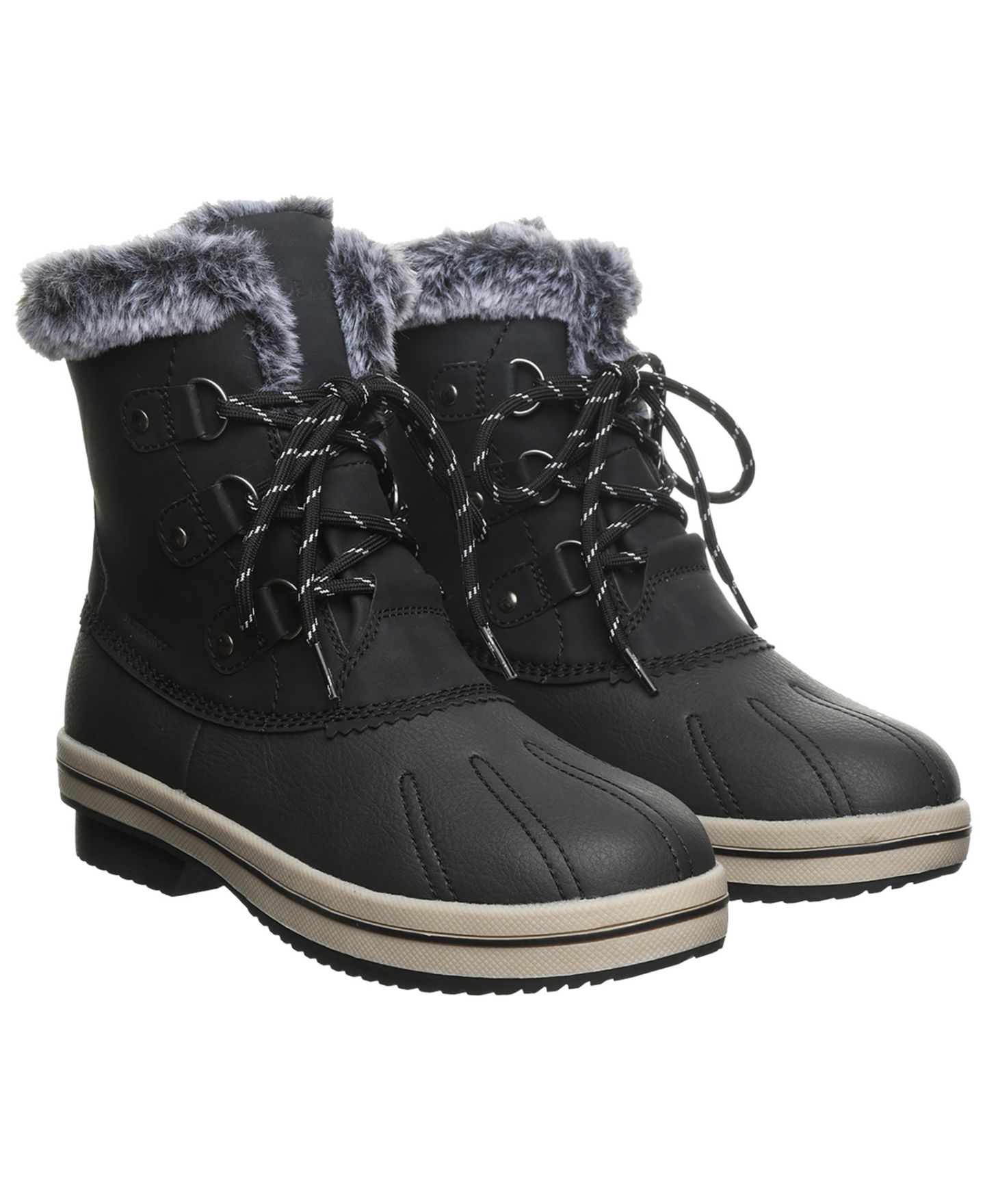 Женские ботинки BEARPAW Vivie Round Toe Wedge, цвет: Чёрный — фото 8
